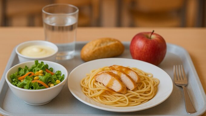 Un plateau de cantine.